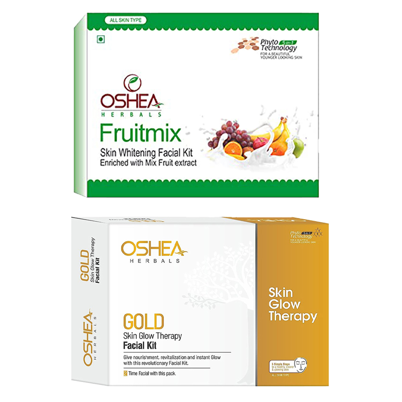 Oshea Herbals Gold and Fruitmix Facial Kit Set, 126g