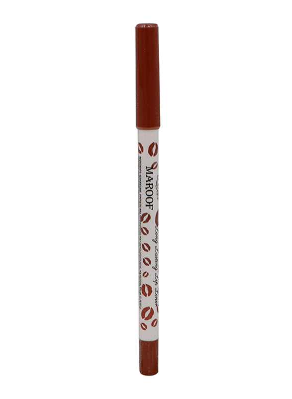 Maroof 24 Hour Long Lasting Water Proof Retractable Matte Lip Liner, 1.2gm, Sand Nude, Beige