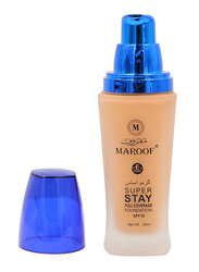 Maroof 24 Hours Full Coverage Liquid Foundation SPF30, 30ml, 02 Natural Ivory