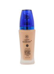 MAROOF 24 Hours Full Coverage Liquid Foundation SPF30, 30ml, 05 Brown