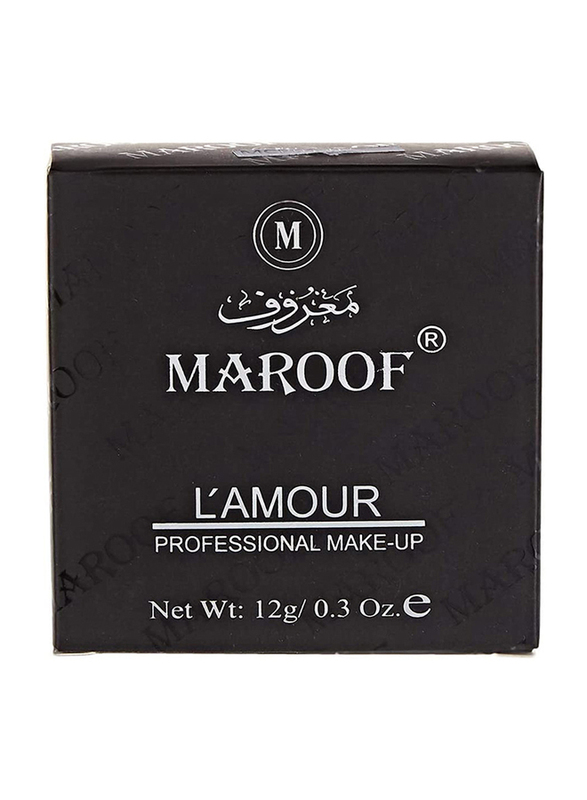 Maroof L'Amour Professional Makeup Pressed Powder, 12g, 01 Beige, Beige