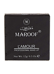 Maroof L'Amour Professional Makeup Pressed Powder, 12g, 01 Beige, Beige