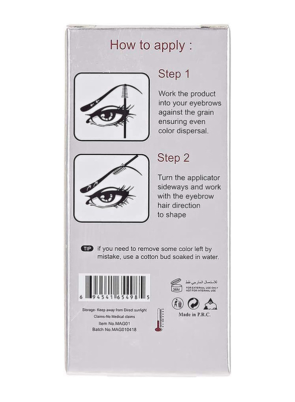 Maroof Eyebrow Styling Mascara, 6.5ml, 08 Dark Brown, Brown