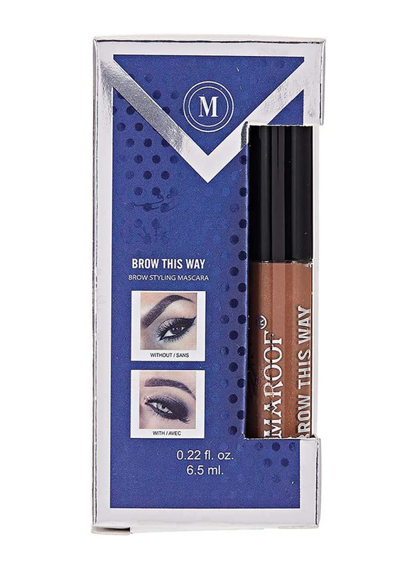 Maroof Eyebrow Styling Mascara, 6.5ml, 05 Brown, Brown