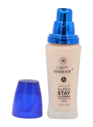 Maroof 24 Hours Full Coverage Liquid Foundation SPF30, 30ml, 01 Fair