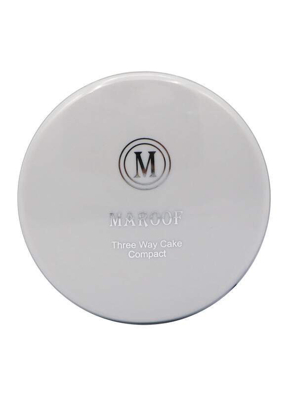 Maroof Three Way Cake Wet and Dry Compact Foundation, 02 Light Ivory