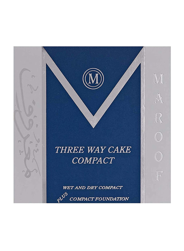 Maroof Three Way Cake Wet and Dry Compact Foundation, 09 Dark Brown