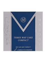 Maroof Three Way Cake Wet and Dry Compact Foundation, 09 Dark Brown