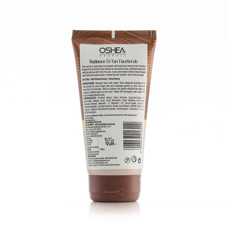 Oshea Herbals Radiance D-Tan Face Scrub, 120ml