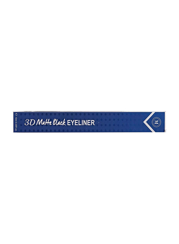 Maroof 3D Matte Black Eyeliner, 10ml, Black