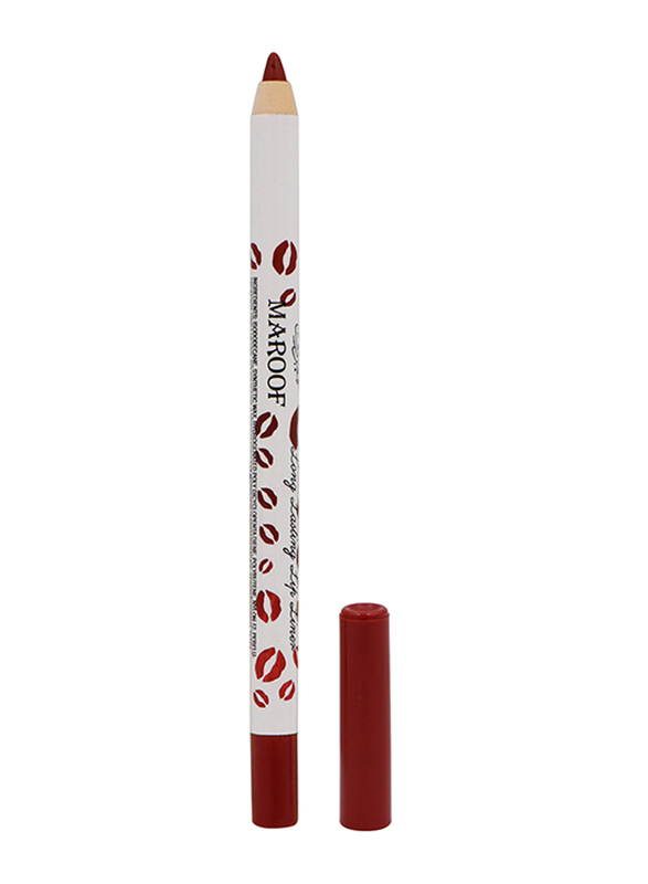 Maroof 24 Hour Long Lasting Water Proof Retractable Matte Lip Liner, 1.2gm, Rosy Lips, Red