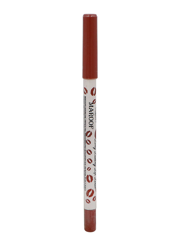 Maroof 24 Hour Long Lasting Water Proof Retractable Matte Lip Liner, 1.2gm, Caramel, Brown