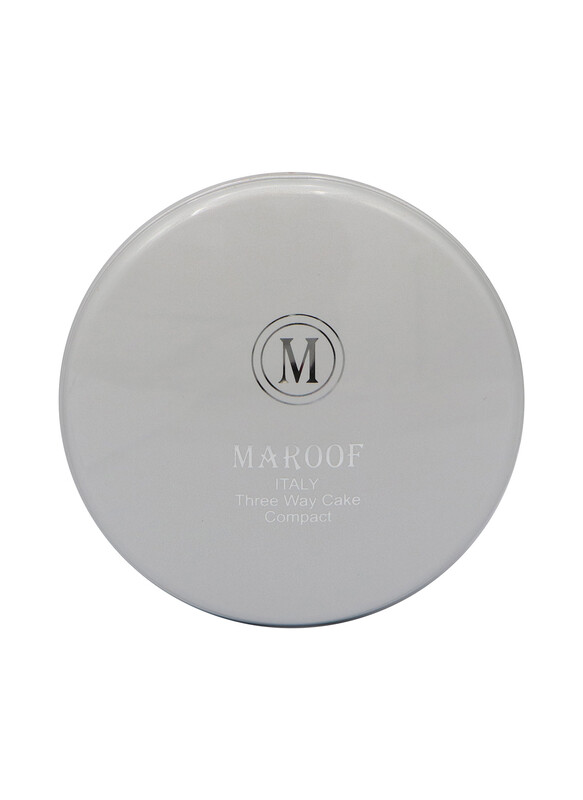 Maroof Three Way Cake Wet and Dry Compact Foundation, 08 Light Brown