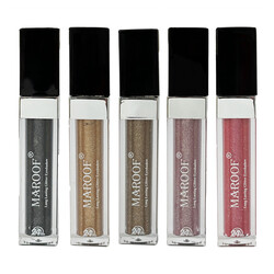 MAROOF Long Lasting Glitter Eyeshadow by Maroof - 11 Pink Paradise, 12 Black Shimmer, 13 Gold Glory, 15 Purple Glamour, 17 Bronze Gold