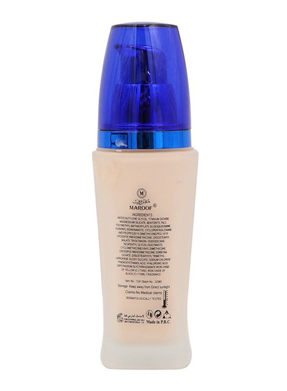 Maroof 24 Hours Full Coverage Liquid Foundation SPF30, 30ml, 01 Fair