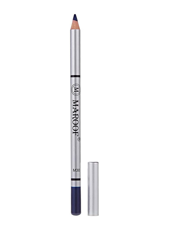 Maroof Soft Eye and Lip Liner Pencil, 30 Blue, Blue