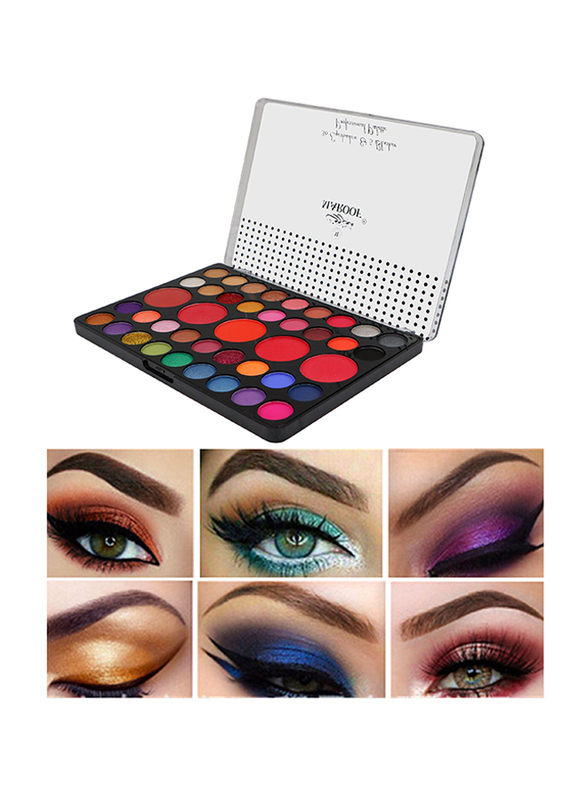 Maroof 36 Eyeshadow & 5 Blusher Long Lasting Non Toxic Professional Palette, Multicolour