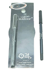 Maroof Matte Lipgloss With Eye Kajal Pencil Duo Set And Brow Pencil Combo, Pack of 4, Multicolour