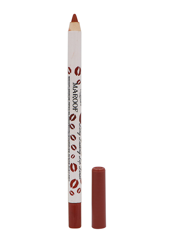 Maroof 24 Hour Long Lasting Water Proof Retractable Matte Lip Liner, 1.2gm, Caramel, Brown