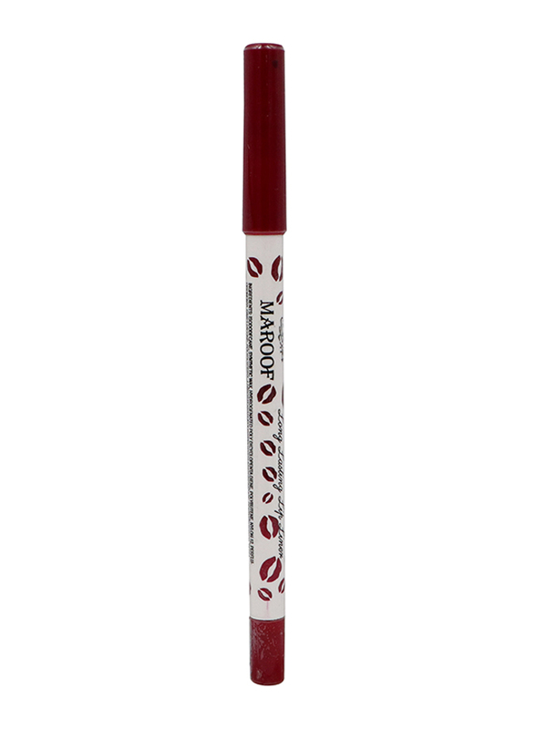 Maroof 24 Hour Long Lasting Water Proof Retractable Matte Lip Liner, 1.2gm, Cherry Red, Red