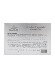 Maroof 30 Eyeshadow & 4 Highlighters Long Lasting Non Toxic Professional Palette, Multicolour