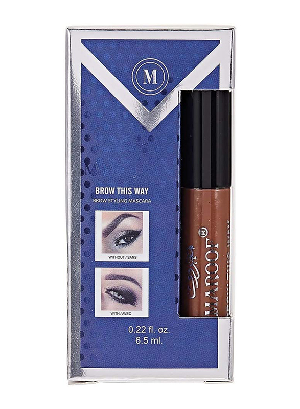 Maroof Eyebrow Styling Mascara, 6.5ml, 02 Brown, Brown