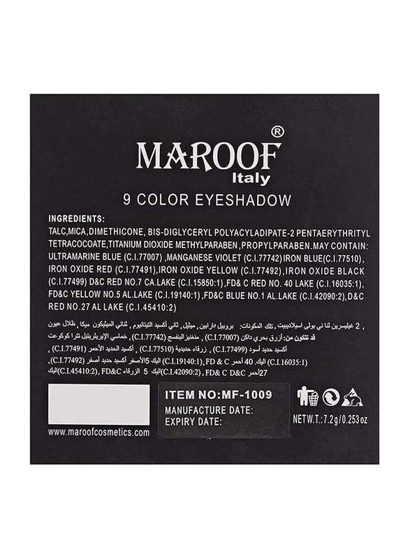 Maroof 9 Color Eyeshadow, 7.2g, 04 Multicolour, Multicolour