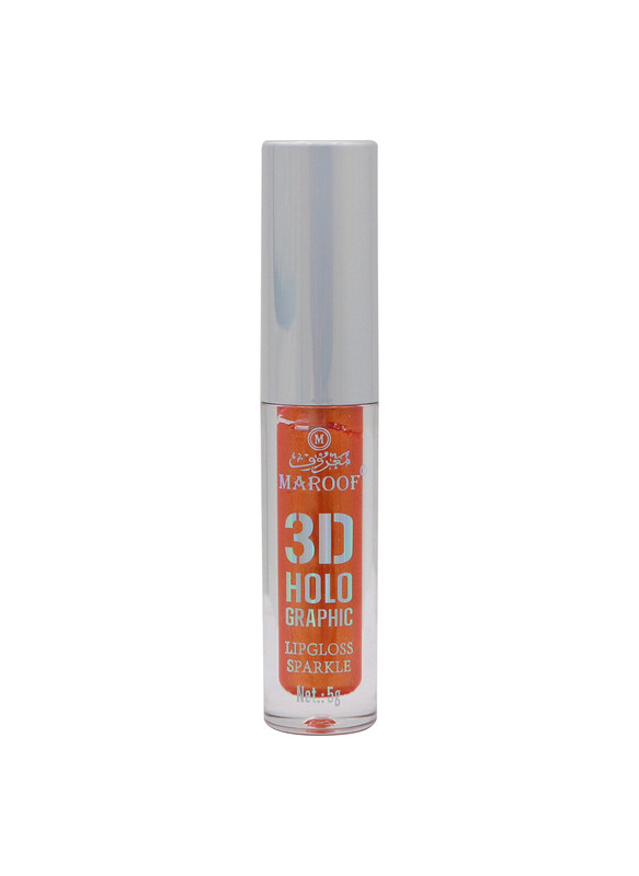 MAROOF 3D Holographic Sparkle Lipgloss 5g, 11 Orange