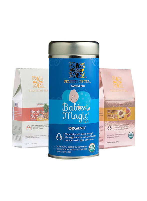 

Secrets of Tea Babies Magic Tea, Fruits Lactation Tea, Peach Weight Loss Tea, 3 Pack