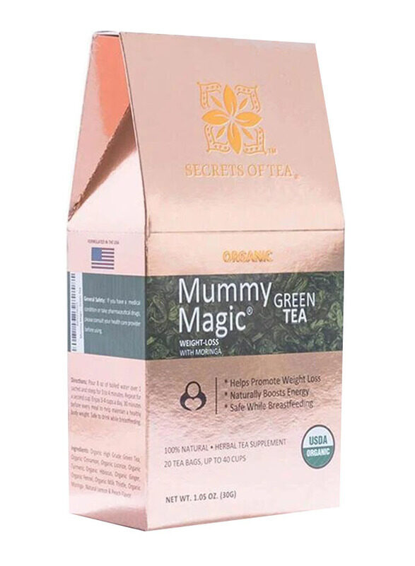 

Secrets of Tea Mummy Magic Weight Loss Green Tea, 20 Tea Bags