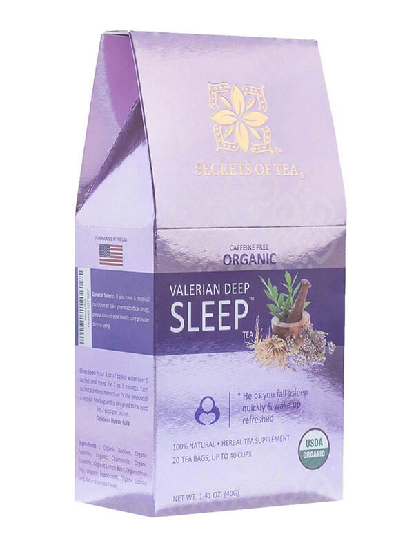 

Secrets of Tea Valerian Deep Sleep Tea for Relaxation & Better Sleep, 20 Tea Bags