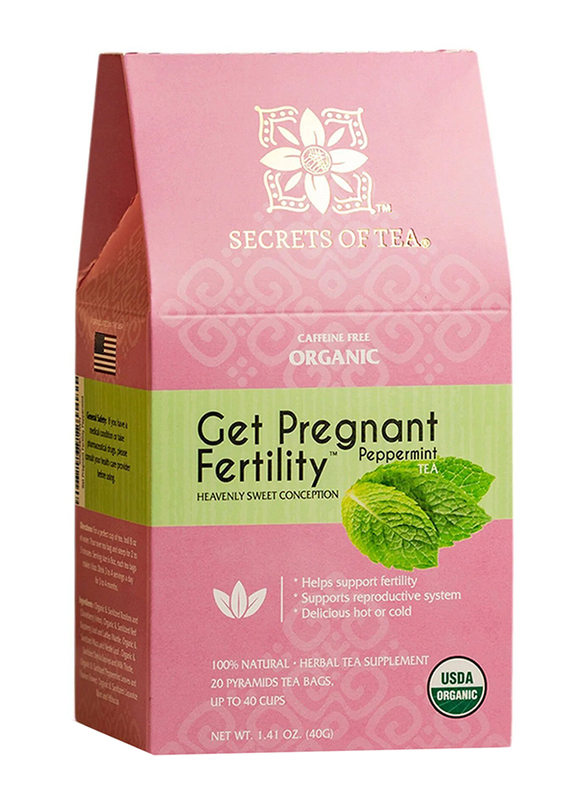 Secrets of Tea Peppermint Fertility Tea For Women, 20 Tea Bags