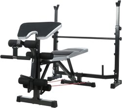 MaxStrength Multi-Function Adjustable Weight Lifting Olympic Exercise Bench Press with Incline & Decline Position, Standard, Black/Red