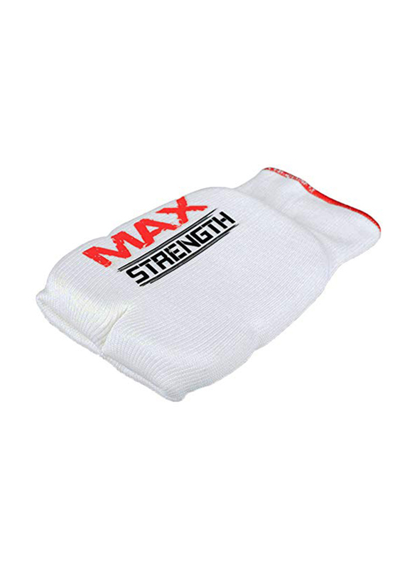 Maxstrength Large Arts Boxing Gloves, White/Red