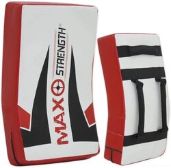 MaxStrength Strike Shield Kick Boxing Arm Pad Elbow Knee Strike Pads, Red/White