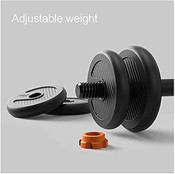Maxstrength 2-in-1 Adjustable Dumbbells Barbell Set for Body Workout, 20KG, Black