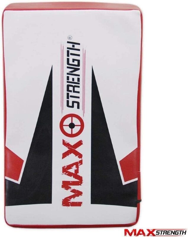 MaxStrength Strike Shield Kick Boxing Arm Pad Elbow Knee Strike Pads, Red/White