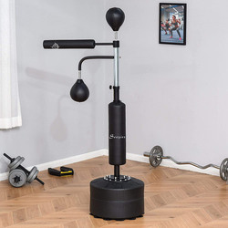 Max Strength 3-in-1 Soozier Boxing Punching Bag Stand with 2 Speedballs, Black