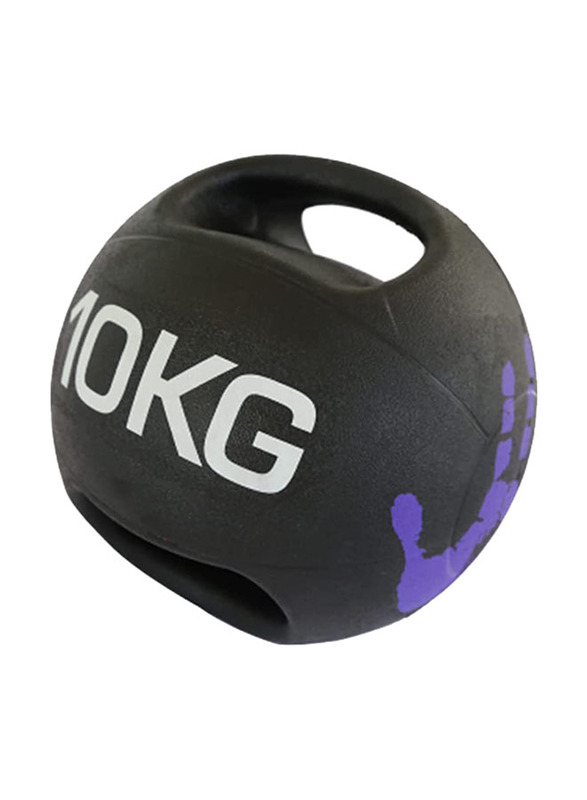 Max Strength Rubber Medicine Ball, 10KG, Black
