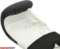 MaxStrength S/M Boxing Training Gloves, White/Black