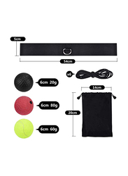 Maxstrength 11 Piece Reflex Speedball Training Ball with Headband for Hand-eye Coordination, Multicolour