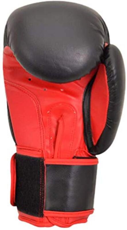 MaxStrength 10oz Sparring Boxing Gloves, Black/Red
