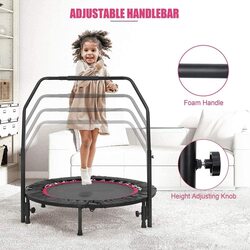 X MaxStrength Trampoline for Fitness Knuckle-Friendly Quiet Bounce Trampoline, 38 inch, Black