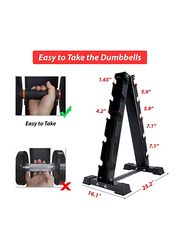 Maxstrength A-Frame Dumbbell Weight Rack for 6 Pairs of Dumbbells, Black