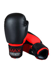 Max Strength 10-oz Boxing Gloves, Red/Black