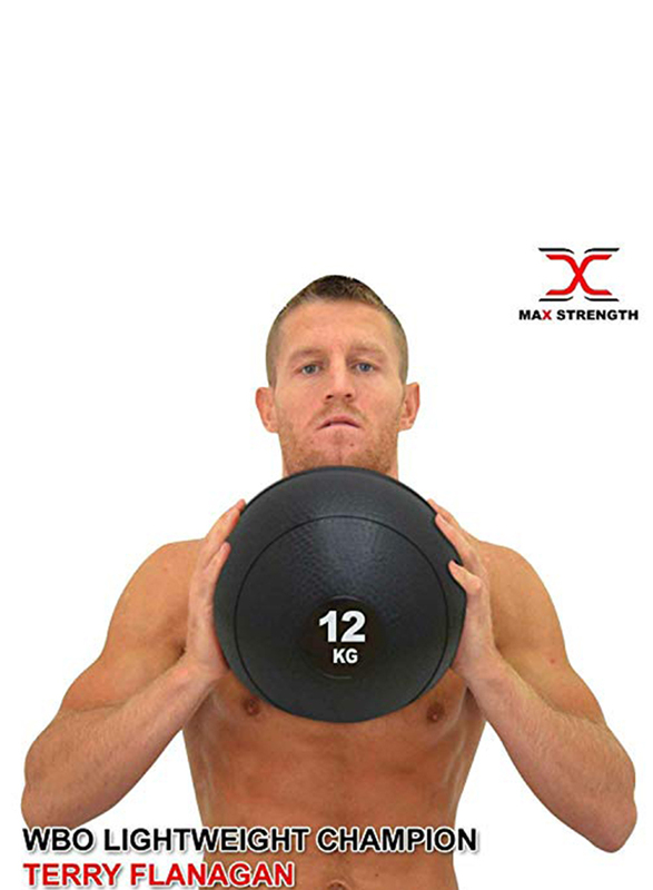 Maxstrength Medicine Slam Rubber Ball, 12KG, Black