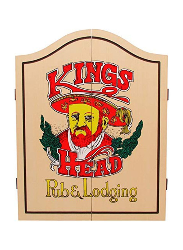Maxstrength King's Head Light Wood Dartboard, Brown