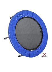 Maxstrength 50-inch Mini Rebounder Trampoline with Safety Pad for Kids, Ages 6+, Blue/Black