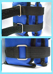 Maxstrength Adjustable Ankle Wrist Weights Bands Set, 2 x 1.5KG, Blue