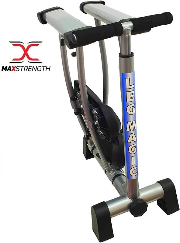 MaxStrength Metal Leg Stretcher for Martial Art, Workout, Gym, Silver